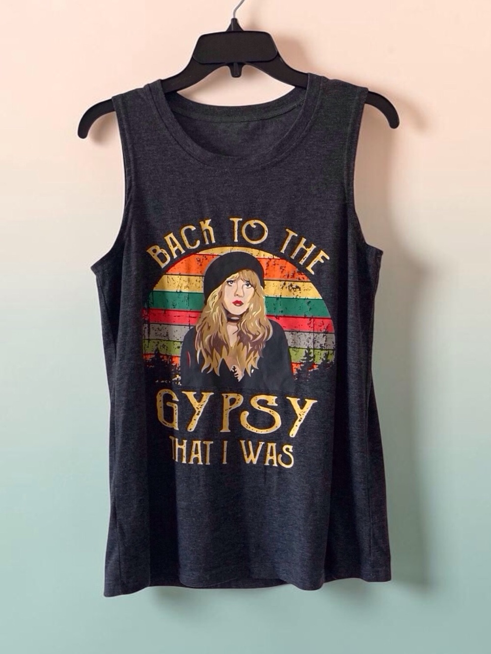 Stevie Nicks “Back to the Gypsy That I Was” Graphic Tank Top Small
